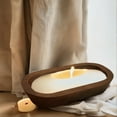 thumbnail image 4 of 6 Pcs Wooden Dough Bowls for Candle Making Wood Bulk Decor Hand Carved Decorations Food Bread, 4 of 6