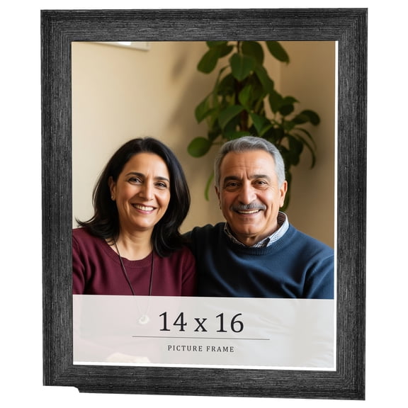 14x16 Frame Black Real Wood Picture Frame Width 1.5 inches | Interior Frame Depth 0.5 inches | Barn