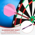thumbnail image 4 of Aluminum Dart Shafts, Medium 2BA Thread Dart Stems Replacement Accessories with Rubber Rings for Steel Tip Purple, 4 of 5