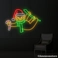 thumbnail image 2 of Glowneon Sloths Santa Hat Neon Sign, Sloth Christmas LED Sign, Sloth Lover Gift, Christmas Décor, 2 of 5
