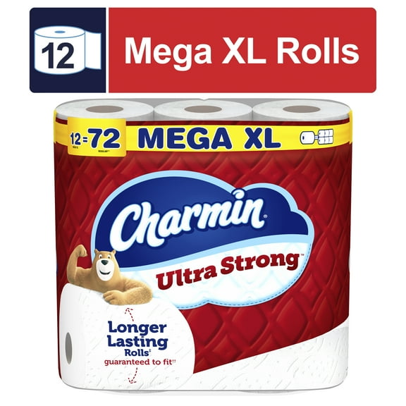 Charmin Ultra Strong Toilet Paper, 12 Super Mega Roll