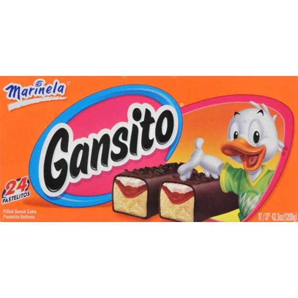 Marinela Gansito Filled Snack Cakes, 1.76 oz, 24 count