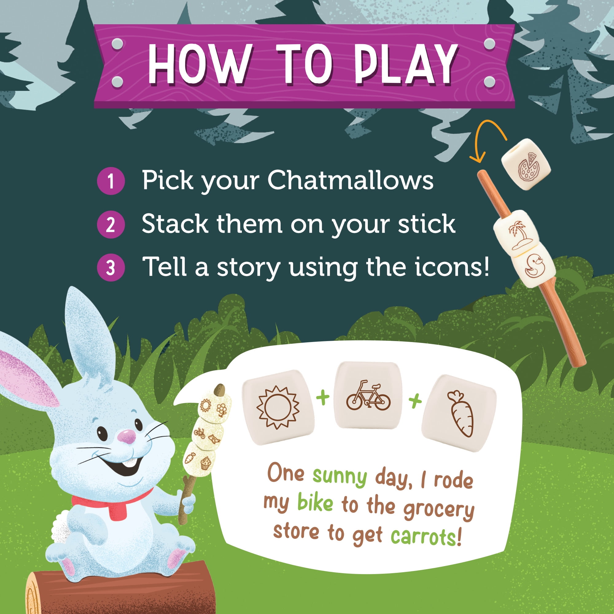 Educational Insights Campfire Chatmallows, 18 Piece Storytelling Game for Toddlers Ages 4+