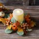 thumbnail image 5 of Candelabros de calabaza, hojas de arce y bayas para Halloween, corona perfumada, anillo decorativo, artículos decorativos, decoraciones de mesa., 5 of 6
