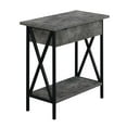 thumbnail image 4 of Convenience Concepts Tucson Flip Top End Table with Charging Station and Shelf, Cement/Black, 4 of 10