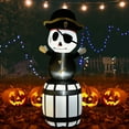 thumbnail image 1 of Gymax 8 ft Inflatable Pirate Barrel Halloween Decoration w/ Built-in LED Lights, 1 of 9