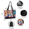 thumbnail image 2 of FORMRS Canvas Laptop Tote Bag for Women with 15.6" Computer Compartments Shoulder Handbag, Light Colorful Circles, 2 of 7