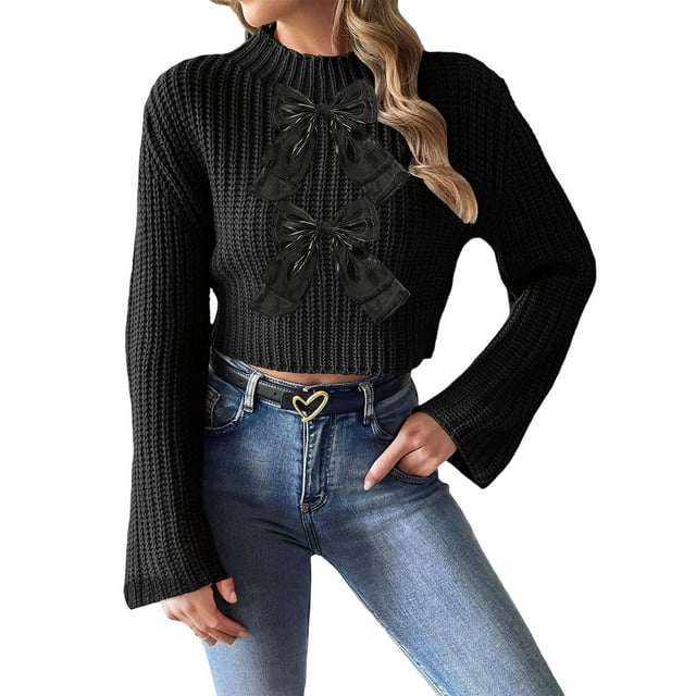 TINZ Sweater Dress Long Sleeve Oversized Tunic With Exquisite Embroidery And Panel Design Warm Winter Knit Vest Dress Long Pullover Sweater Belted Long Dress