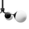 thumbnail image 4 of Hunter - Hepburn 4-light Matte Black, Large Chandelier, Dimmable, Modern Style, Sputnik Shaped, for Bedrooms, Dining, Living Rooms - 19893, 4 of 7