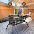 thumbnail image 6 of 7-Piece Cast Aluminum Outdoor Table and Chairs, Antique Bronze Patio Dining Sets Include 60" Large Patio Dining Table and 6 Chairs with Removable Cushion, 6 of 6