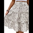thumbnail image 2 of Falda de Mujer con Estampado Floral, Dobladillo con Volantes, Cintura Alta Elástica y Lazo Frontal. S, 2 of 5