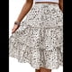 thumbnail image 2 of Falda de Mujer con Estampado Floral, Dobladillo con Volantes, Cintura Alta Elástica y Lazo Frontal. S, 2 of 5