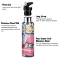 thumbnail image 3 of Yayeee 20oz Insulated Water Bottle Double Wall Stainless Steel with Flip Straw Lid, Art Cat, 3 of 7
