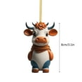 thumbnail image 3 of Dongrere Acrylic Christmas Ornaments Highland-cow Christmas Decor for Christmas Tree & Car Interior Decoration, Holiday Gift Idea, 3 of 3