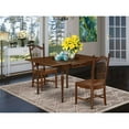 thumbnail image 3 of East West Furniture Monza 3-piece Dining Set with Panel Back Chairs in Mahogany, 3 of 3