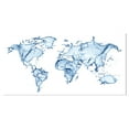 thumbnail image 2 of Design Art - Éclaboussures d'Eau Carte du Monde, 2 of 3
