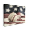 thumbnail image 4 of Stupell Industries Baseball & American Flag Sports Photography Gallery Wrapped Canvas Print Wall Art, 20 x 16, 4 of 8