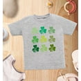 thumbnail image 4 of Shop4Ever Shamrock Green Clovers St. Patrick's Day Toddler's Cotton T-Shirt 5T/6T Heather Grey, 4 of 6