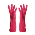 thumbnail image 2 of Household Cleaning Gloves Rubber Latex Dishwashing Waterproof Long Sleeve Warm Protection Kitchen Laundry Gauntlets Under $5, Kitecy Long Rubber Gloves, 2 of 4