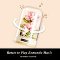 thumbnail image 5 of Flower Bouquet Set Rotating Music Box DIY Friends Set Botanical Collection Flowers Bonsai Tree Building Blocks Valentine's Anniversaries New Year Birthday Gift for Women Friends(Pink Rose), 5 of 7