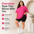 thumbnail image 7 of 24 Pack Women’s Oversized Cotton Blend T-Shirts – Loose Fit Crew Neck Short Sleeve Casual Baggy Tops – Black Colors – Size X-Large, 7 of 7
