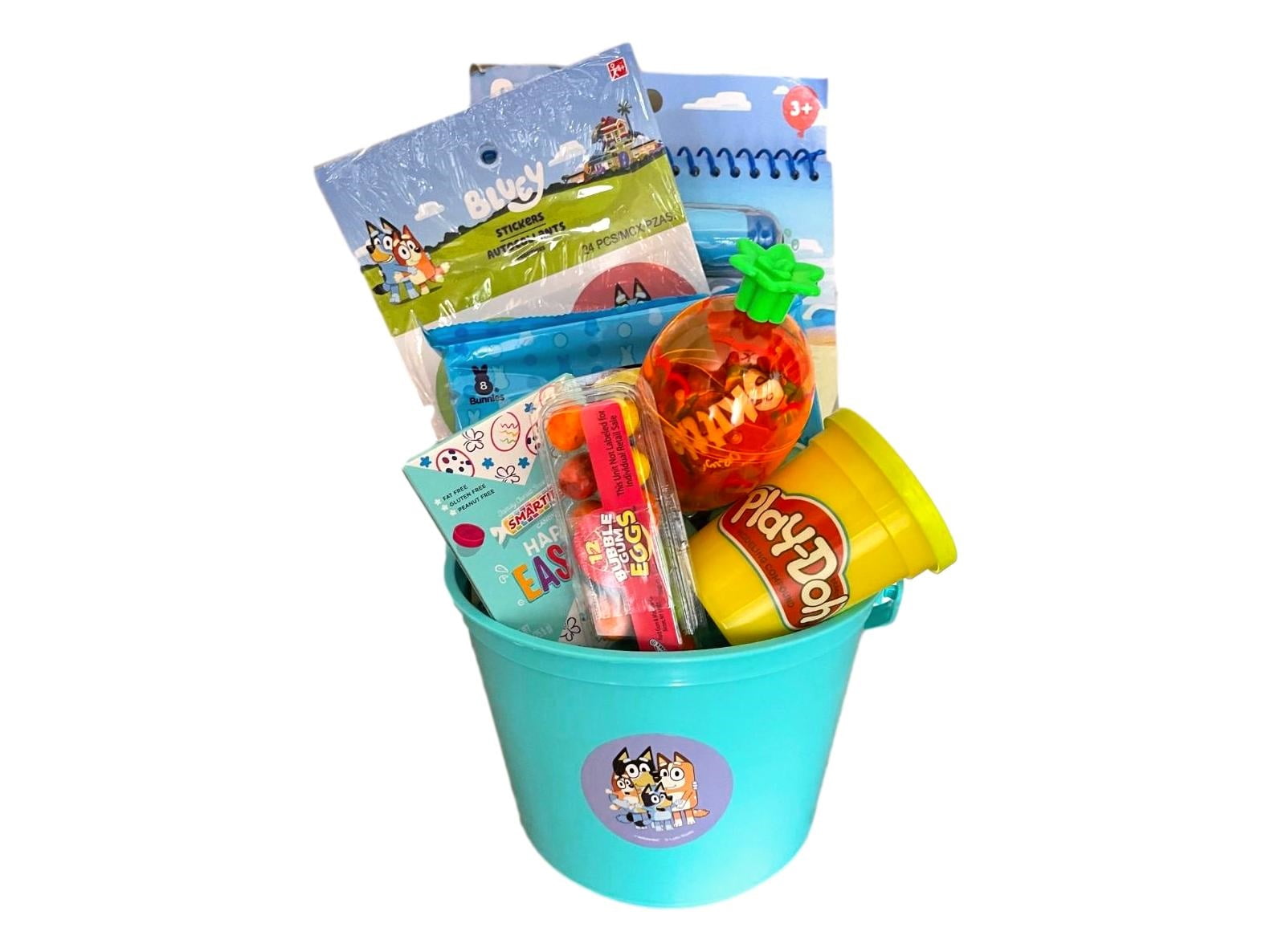 Bluey TV Easter Basket Already Made Bluey Stickers Toddler Boy Girl Character Filled Ready to Gift - Walmart.com