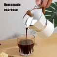 thumbnail image 4 of Coffee Pot, Moka Pot Italian Coffee Maker 3 cup/5 OZ Stovetop Espresso Maker for Gas or Electric Ceramic Stovetop Camping Manual Cuban Coffee Percolator for Cappuccino or Latte, 4 of 11