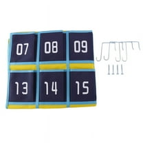 Numbered Pocket Chart Classroom Organizer for Cell Phones Calculator Holders (30 Pockets, Blue Pockets)