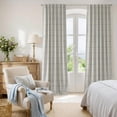 thumbnail image 5 of NICETOWN 100% Blackout Plaid Curtains for Bedroom, Rod Pocket & Back Tab Brighton Windowpane Pattern Thermal Insulated Drapes for Living Room, Black, W52 x L96, 2 Panels, 5 of 8