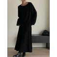 thumbnail image 1 of Ensemble Robe Tricotée pour Femmes Chandail Longue Robe Deux Pièces Ensemble Mode Élégant Vêtements Paresseux pour Femmes, 1 of 11
