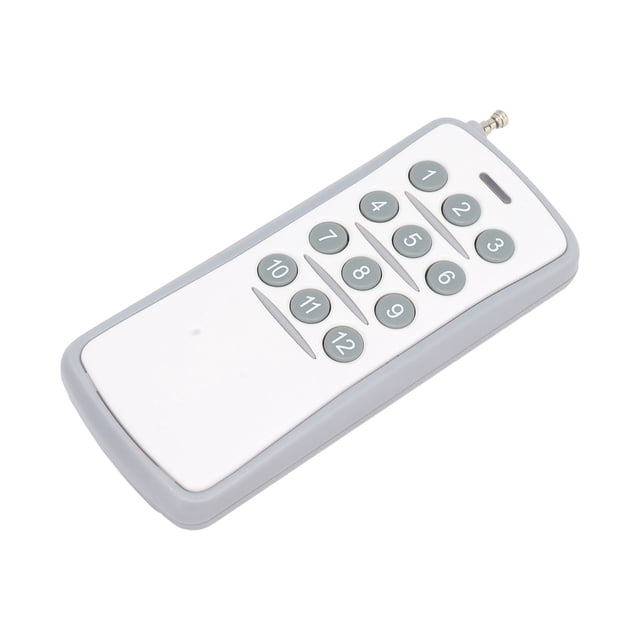 Control remoto inalámbrico DC12V 433MHz 12 botones Transmisor receptor de larga distancia para control de puerta de almacén con luz LED