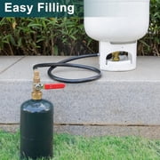 GASPRO 1 lb Propane Tank Refill Adapter Kit, 3 ft Hose with Safety Shutoff Valve, Easily Fill 1 lb Bottles from 20 lb Tank
