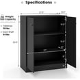 thumbnail image 3 of LOKO 2-Door Storage Cabinet, Modern Floor Cabinet with 3-Tier Shelf, Freestanding Side Cabinet with Anti-Toppling Device, Storage Organizer for Living Room, Kitchen, Dining Room, Entryway (Black), 3 of 18