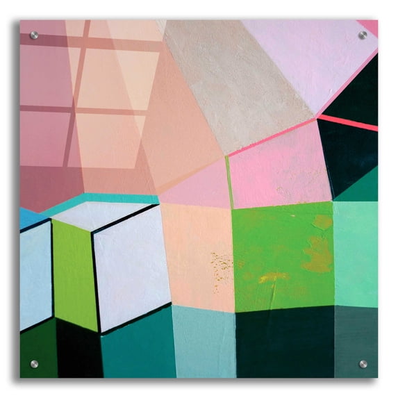 Epic Art 'Angles No. 1' by Naomi Taitz Duffy, Acrylic Glass Wall Art, 24"x24"