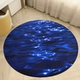 thumbnail image 4 of Bright Sunshine Through Deep Blue Sea Soft Bedroom Round Area Rug, Washable Cute Nursery Circle Throw Mat, Non-Slip Contemporary Small Low Pile Floor Carpet for Dorm Bedside, 4 of 6