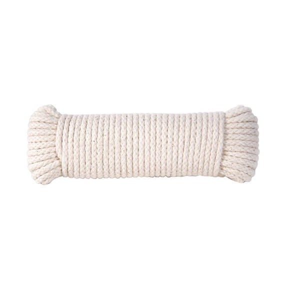 Cuerda Clothesline Koch Industries, algodón trenzado natural, 50 pies