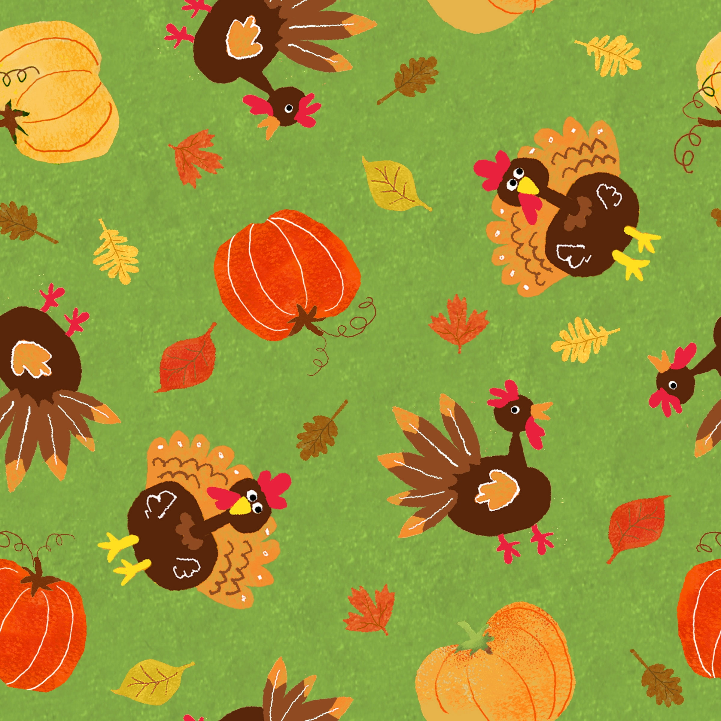 Turkey Fabric Fat Quarter 19/" x 19/"