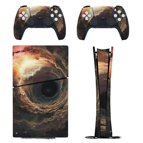 Skin Sticker for PS5 Slim Standard PS5 Pro Disc Digital Edition Console and Controllers Decals for Playstation 5 (Universe,PS5 Pro Disc Edition)