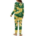 thumbnail image 3 of Yuyamidu Xmas Tree Long-Sleeve Pajama for Women Bow Pjs Pants Top Set of 2 Casual Round Neck Sleepwear Women Christmas Pajamas Soft Jogger Set Size M, 3 of 7