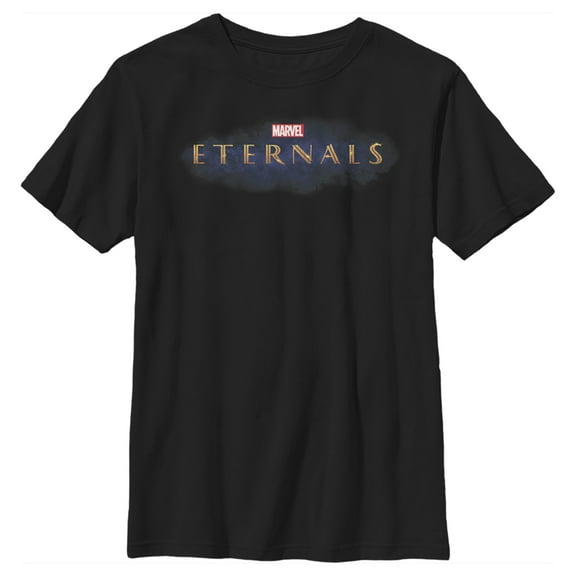 Boy's Marvel Eternals Movie Logo Graphic Tee Black Small