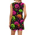 thumbnail image 4 of Women's Pajama Sets Halloween Print Sleeveless 2 Piece Set Tank Top and Shorts for Parties and Everyday Casual Outfits 04 S, 4 of 6