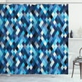 thumbnail image 1 of Ambesonne Colorful Shower Curtain, Blue Toned Hexagons, 69"Wx84"L, Multicolor, 1 of 3