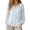 White, variant on Only Moment Shirt Women Retro Vacation Thin Balloon Sleeve Breathable Cotton Linen Summer Sun Protection Blouse