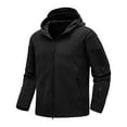 thumbnail image 3 of MHFRRA Chaqueta con Capucha para Exteriores, Cálida, Resistente Al Viento, Suave, Térmica, con Capucha para Clima Frío Negro, 3 of 4