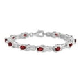 thumbnail image 3 of Primal Silver Sterling Silver Rhodium-plated Garnet Bracelet, 3 of 5
