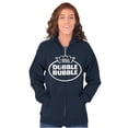thumbnail image 3 of Distressed Dubble Bubble Retro Double Zip Up Hoodie Men's Women's Brisco Brands S, 3 of 6
