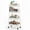 White, variant on edx 3 Tier Rolling Cart, Metal Utility Storage Cart with Lockable Wheels for Livingroom, Bathroom, Kitchen & Narrow Spaces,Green