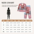 thumbnail image 4 of Rateoe Pastel Pink Beach Cafe Pattern Womens Pajamas Set Long Sleeve Sleepwear Button Down Nightwear Soft Cotton Pj Lounge Sets-, 4 of 7