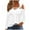 White, variant on Scyoekwg Women Tops Dressy Casual Fall Shirts Loose Pullover Tops Trendy Comfy Clothes for Women Solid Color V-Neck Off Shoulder Tops Long Sleeve Womens Clothes(Blue,S)