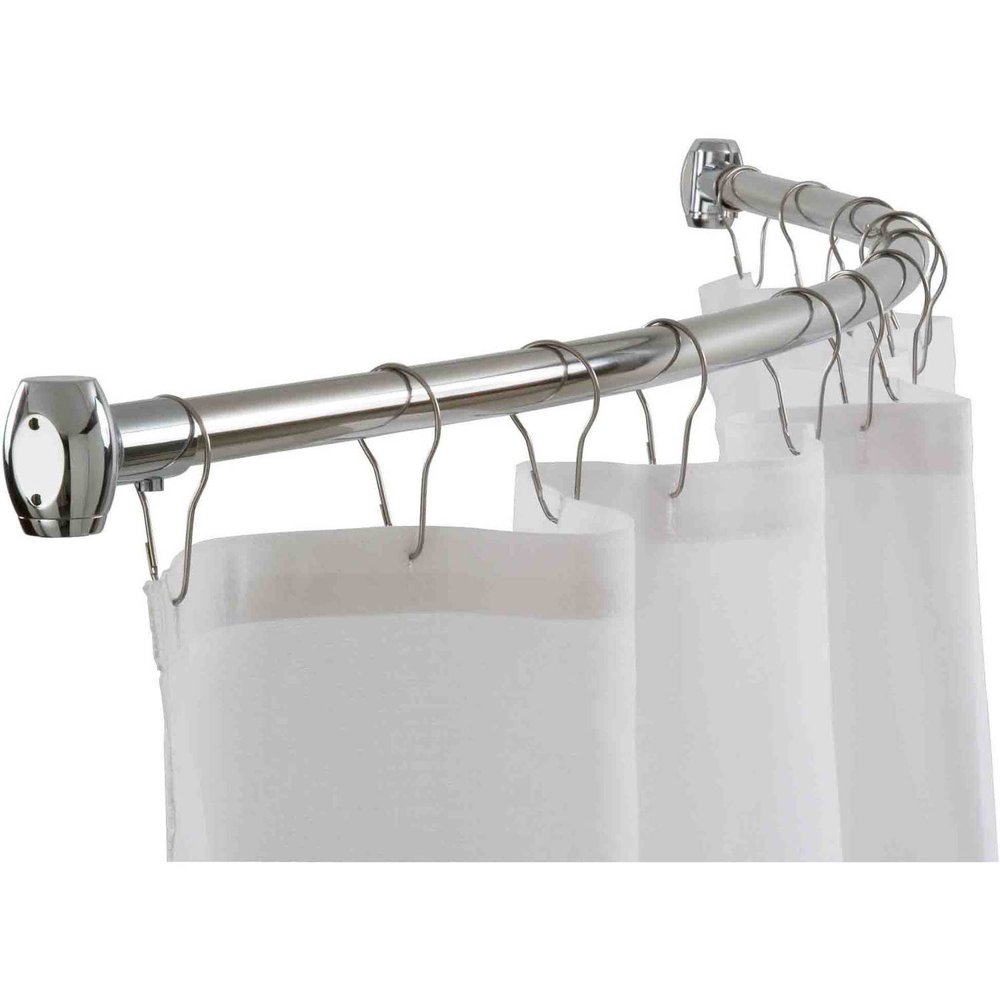 Home Basics Chrome Curved Shower Rod